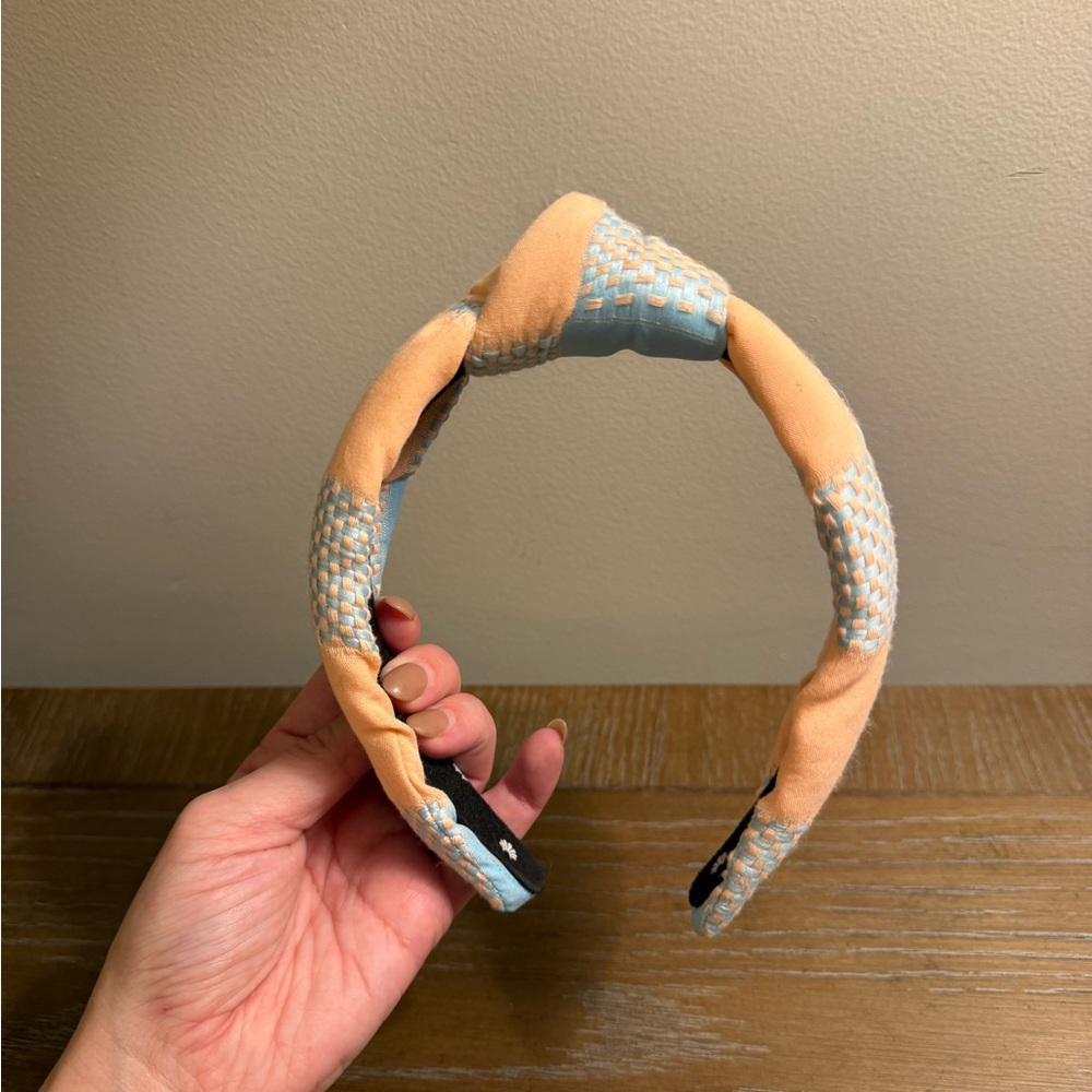 Lele Sadoughi Peach and Light Blue Headband